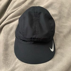 Nike Tailwind Dri-Fit Adjustable 5-Panel Running Hat Cap Black Unisex OSFM